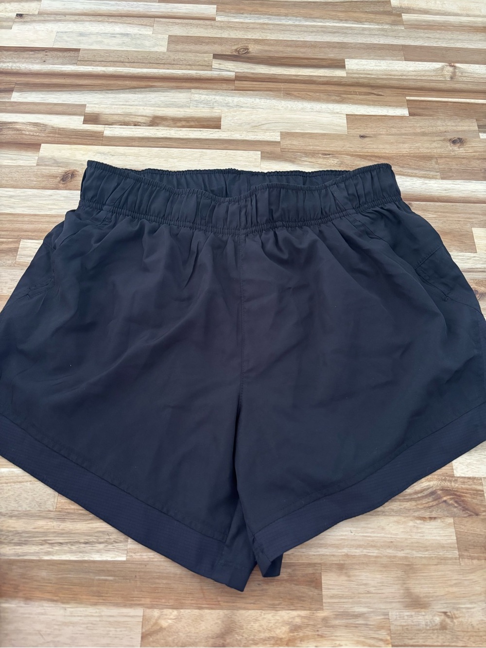 Athletic Works Black Women's Athletic Shorts with Elastic Waistband